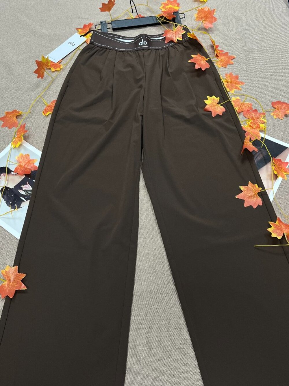 ALO Yoga🧣 Suit Up Trouser Coffee Brown (Regular) Relaxed Fit🥾 - Picture 2 of 8